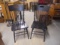 Pair of Black Painted Wooden Chairs