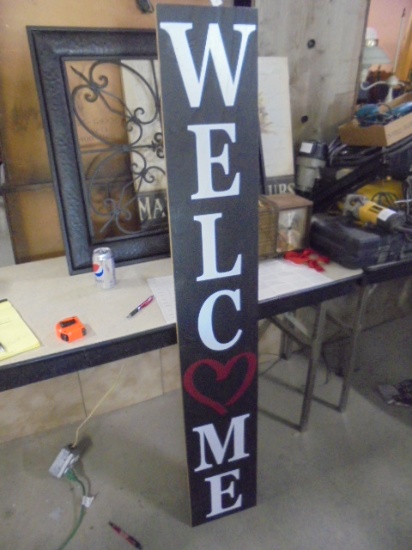 Wooden Welcome Sign