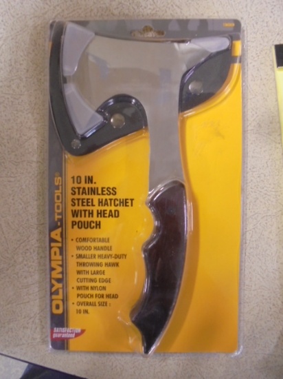 Olympia Tools 10" Stainless Steel Hatchet w/Head Pouch