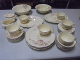 Homer Laughlin Virginia Rose Pattern 6 Place Setting w/Serving Pieces