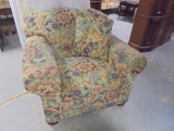 Oversized Upholstered Chair w/Throw Pillow