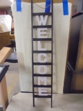 Wooden Welcome Ladder Sign
