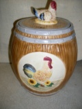 Rooster Barrel Cookie Jar