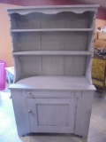 Antique Open Front Painted Hutch