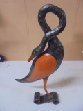 Metal Art Bird Statue 18 1/4