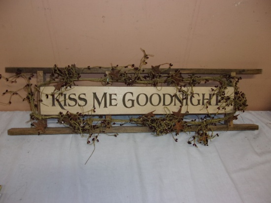 "Kiss Me Goodnight" Rustic Sign Décor