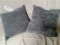 Pair of Grey Flannel Throw Pillows