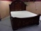 Beautiful Solid Wood Inlayed King Size Bed Complete w/ Tempurpedic Mattress Set
