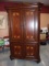 Beautiful Solid Wood Armoire w/ Shelf and Hanging Rod in Top + 3 Drawers and 2 Shelves in Bottom