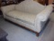 Beautiful Craftmaster Ivory Sofa w/ Wood Accent Trim&Ball and Claw Feet