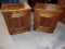 (2) Matching Solid Oak White Icve Box End Tables