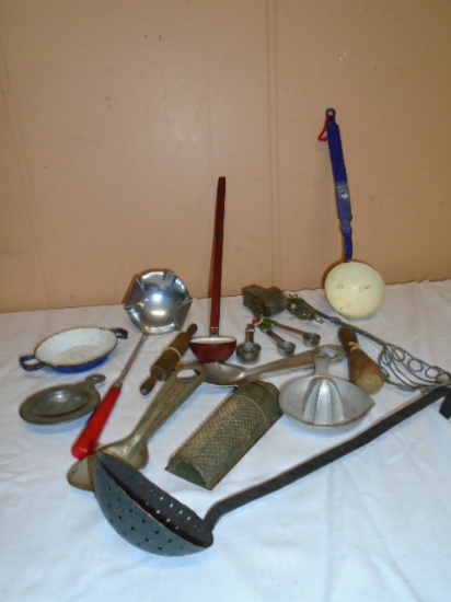 Large Group of Vintage Kitchen Utensils