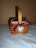 1993 Longaberger Basket w/ Liner and Protector and Tie On