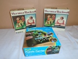 (2) 1000pc Norman Rockwell Puzzles (Unopened) and Puzzle Carrier