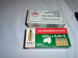39 Rounds of Browning .32 Auto & 35 Rounds of 380 Auto Full Metal