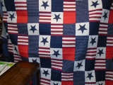 King Size Patriotic Quilt w/ Matching Shams
