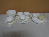 Place Setting for 8 Corelle Dishes w/Serving Pieces