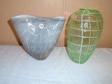 2 Art Glass Vases
