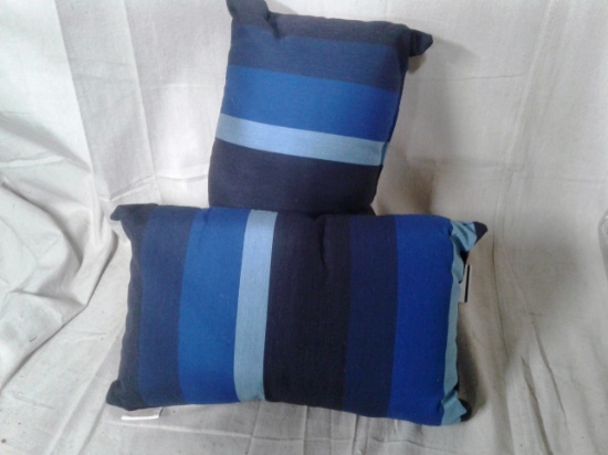 Pair of Blue Throw Pillows