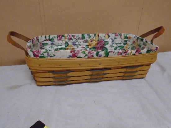 1990 Longaberger Basket w/ Liner and Protector