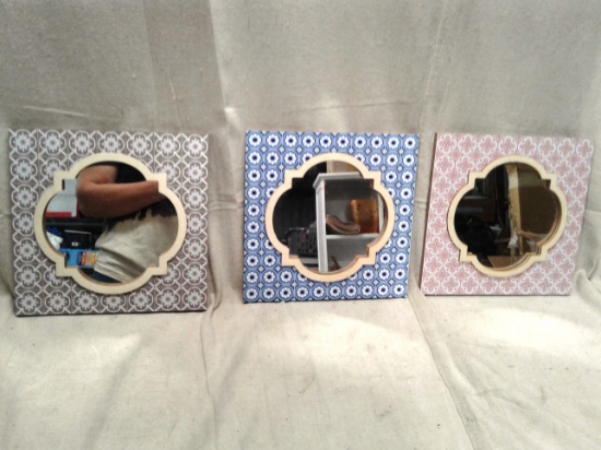 Mirrors Decorative 3 -9"x9"