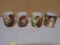 Set of Glass Santa Candle Jars