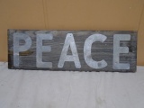 Wood and Galvanized Peace Sign