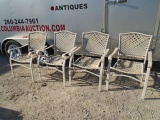 Set of 4 Matching Aluminum Patio Chairs