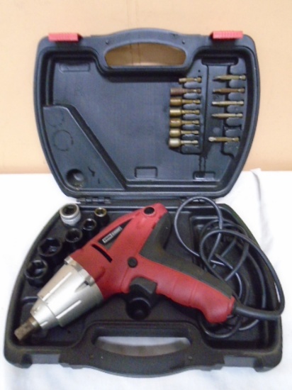 Tool Shop 1/2" Drive Electric Impact w/ Sockets and Bits in Case