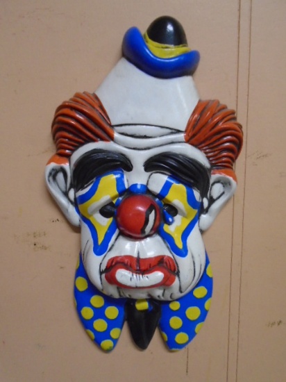 Plaster Clown Face Wall Décor