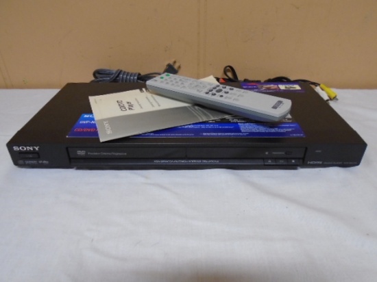 Sony DVD Player w/Manual and Remote