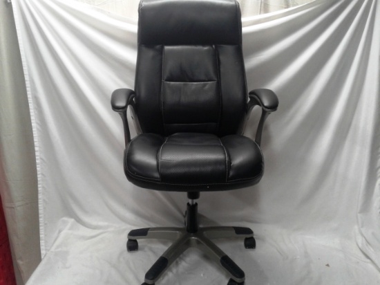 Adjustable Height Leather Office Chair
