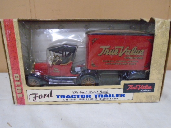 1:25 Scale Ertl Limited Edition 1918 Ford True Value Tractor Trailer