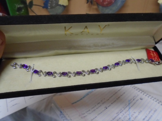 Kay Jewelers Sterling Silver Open Hearts Bracelet by Jane Seymour