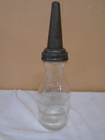 The Master 1QT Glass Oil Bottle w/ Spout