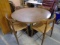 Round Metal Pedistal Dining Table w/ 4 Chairs