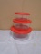 3pc Pyrex Bowls w/ Lids