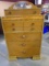 Antique Waterfall 5 Drawer Chest of Drawers w/Mirror on Top