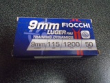 Fiocchi 50 Round Box of 9 MM Luger