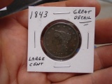 1843 Large Cent Piece