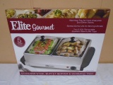 Elite Gourmet Stainless Steel Buffet Server and Warming Tray