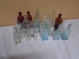 Group of Glass Medicine Bottles