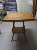 Square Antique Oak Side Table