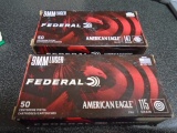 Federal (2) 50 Rounds Boxes of 9 MM Luger