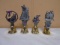 Set of 4 Pewter Animal Bells