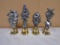 Set of 4 Pewter Animal Bells