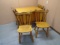 Hard Rock Maple Drop Leaf Dining Table w/4 Matching Chairs