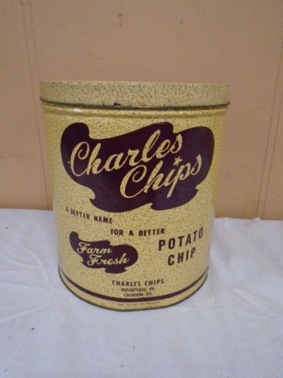 Vintage Charles Chips Potato Chip Can