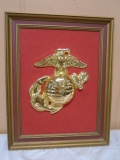 Wood Framed Marines Insignia Wall Art