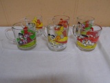 Set of 6 Vintage McDonalds Garfield Mugs